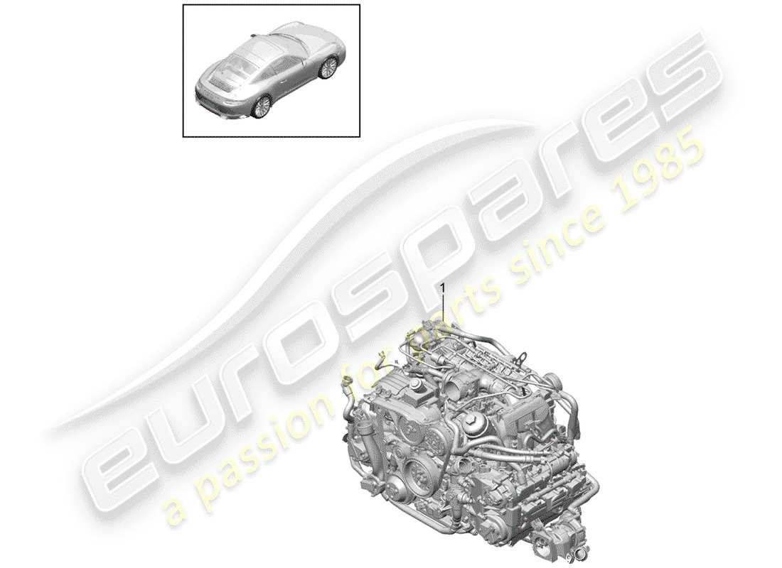 porsche 2019 (991-2) moteur de remplacement schéma des pièces