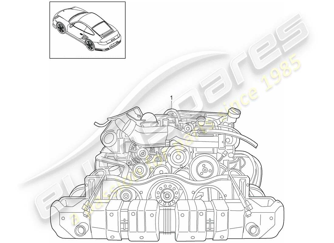 porsche 2012 (997-2 turbo / gt2 rs) moteur de remplacement schéma des pièces