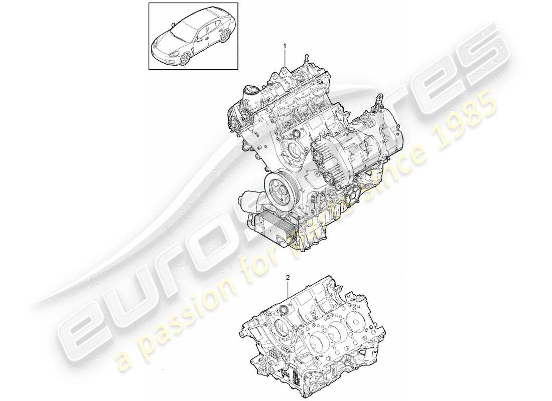 porsche 2012 (panamera 970) long bloc schéma des pièces