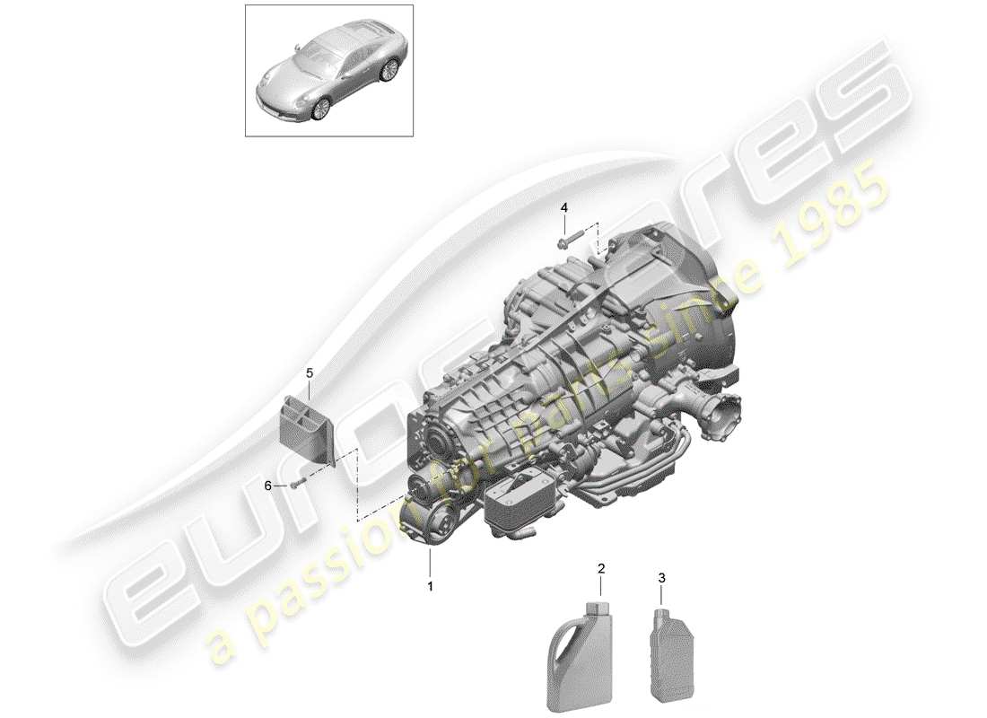 porsche 2017 (991-2) -pdk-diagramme des pièces