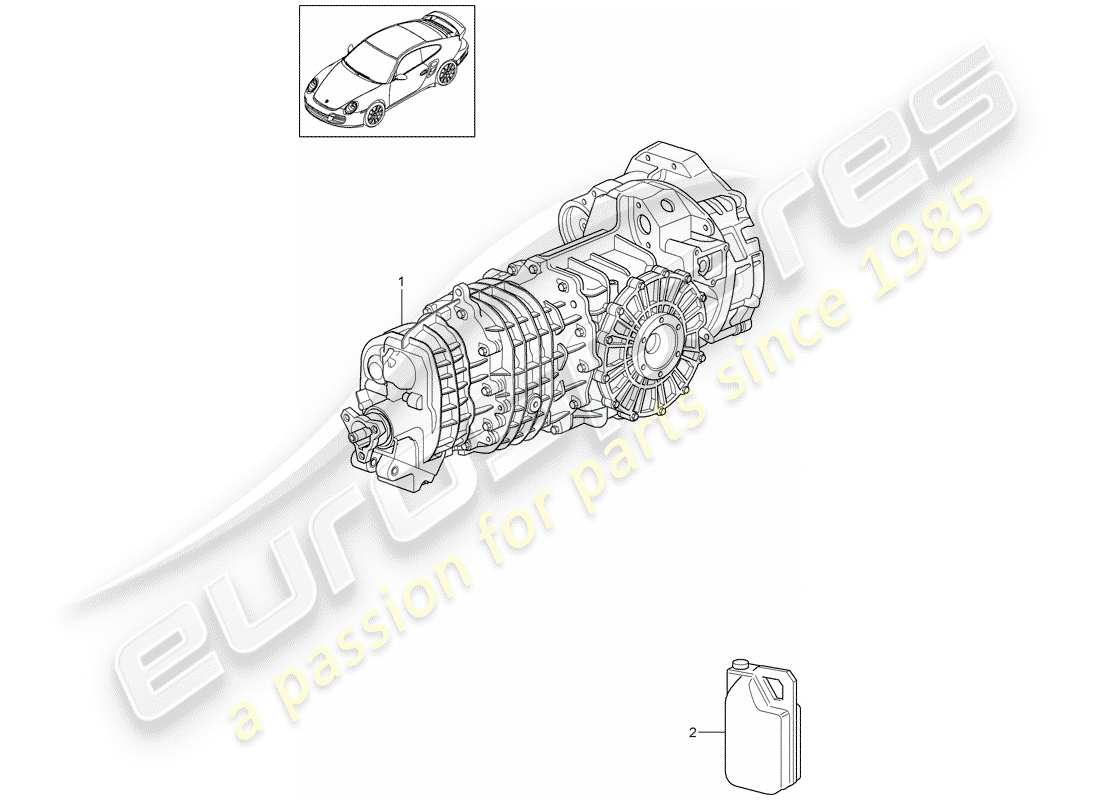 porsche 2011 (997-2 turbo / gt2 rs) transmission de remplacement schéma des pièces