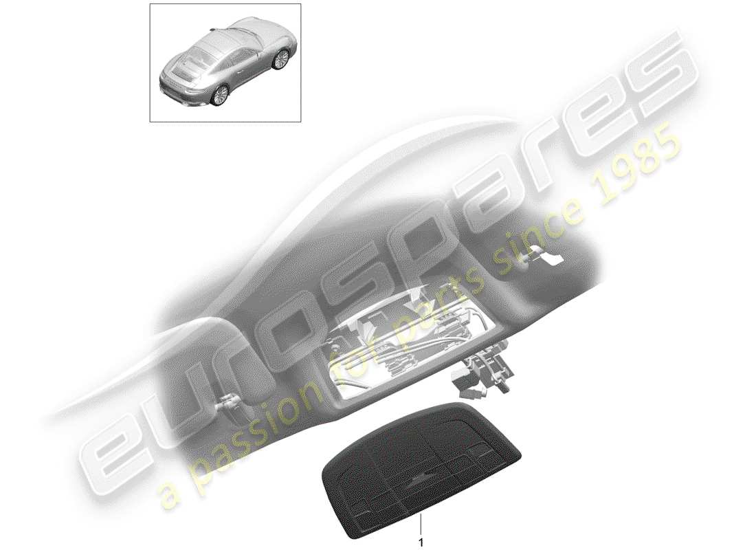 porsche 2019 (991-2) schéma des pièces du support