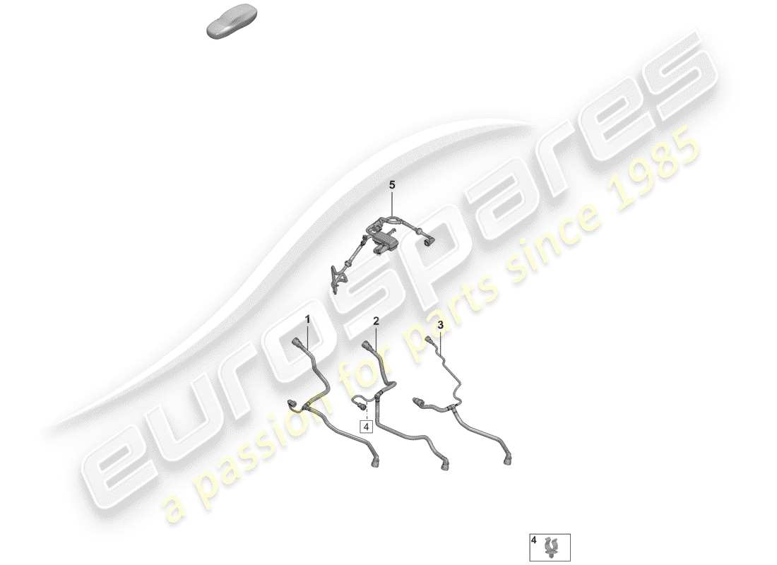 porsche 2019 (992-1) ligne de reniflard schéma des pièces