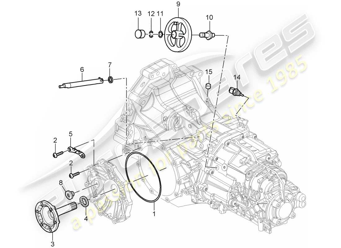 porsche 2005 (987 boxster) transmission de remplacement schéma des pièces