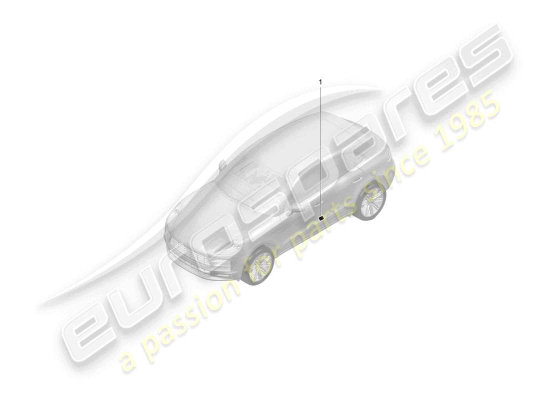 porsche 2020 (macan) plaque signalétique pour la pression des pneus usa canada d - mj 2022>>mexique diagramme des pièces