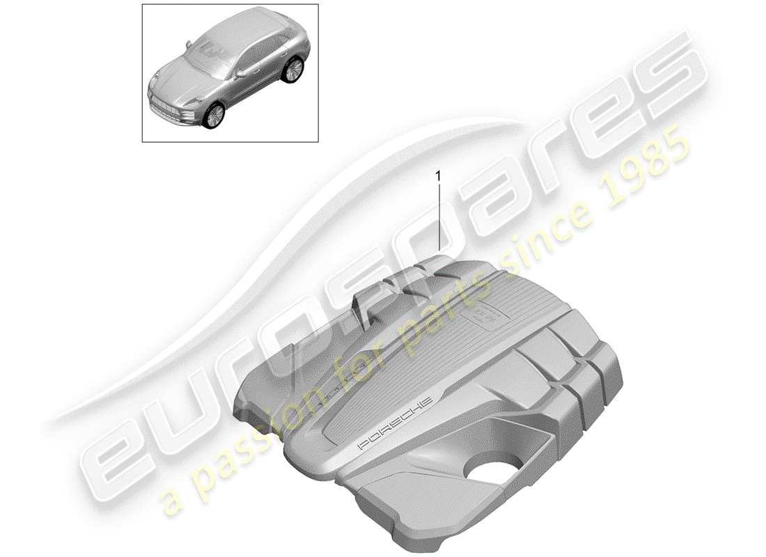 porsche 2019 (macan) couvercle moteur schéma des pièces