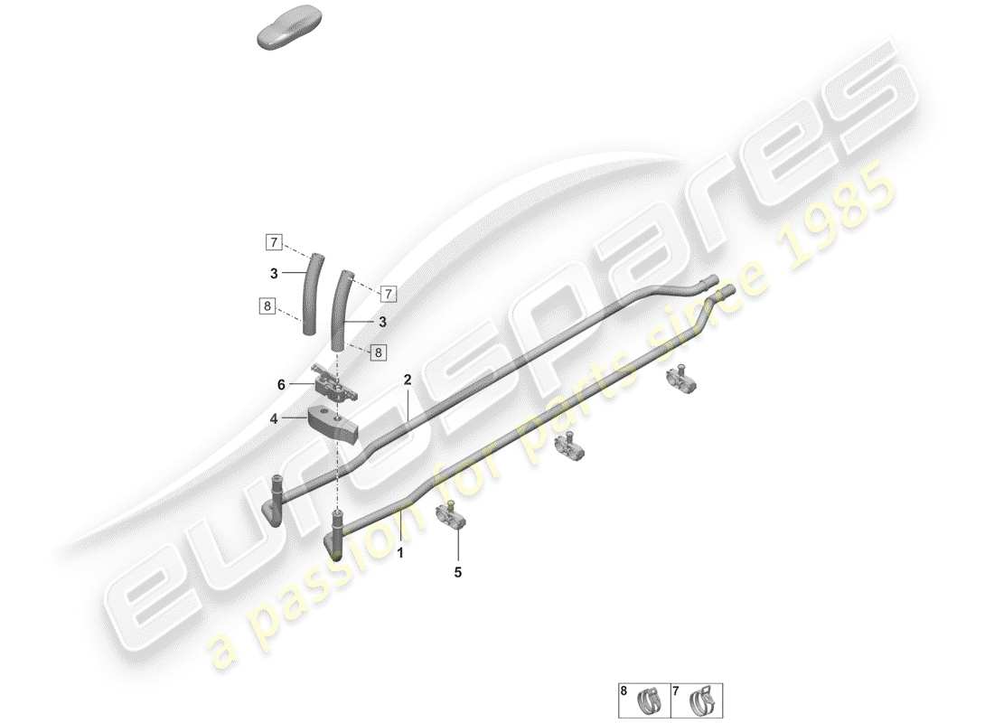porsche 2019 (992-1) chauffage schéma des pièces