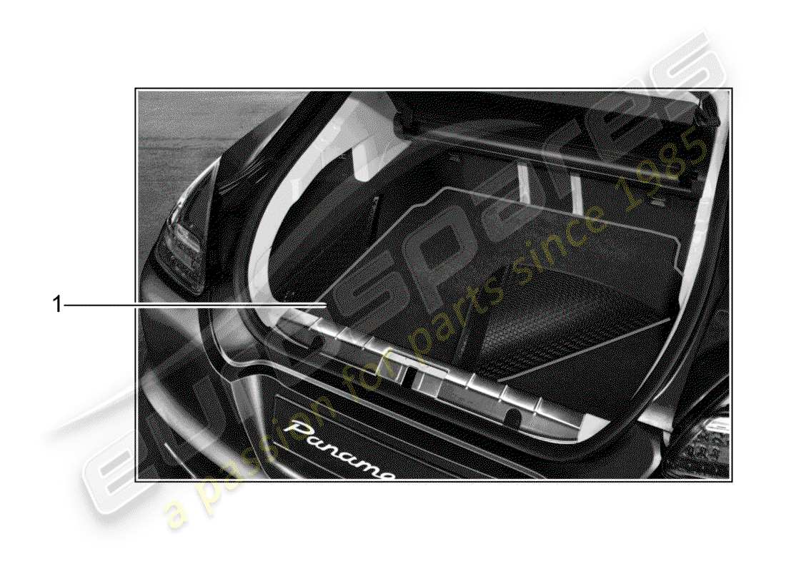 porsche 2012 (tequipment panamera) schéma des pièces de tapis