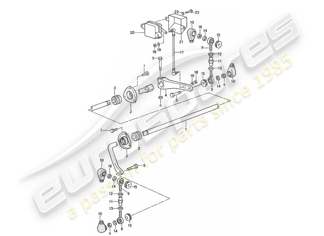 porsche 1987 (959) stabilisateur schéma des pièces