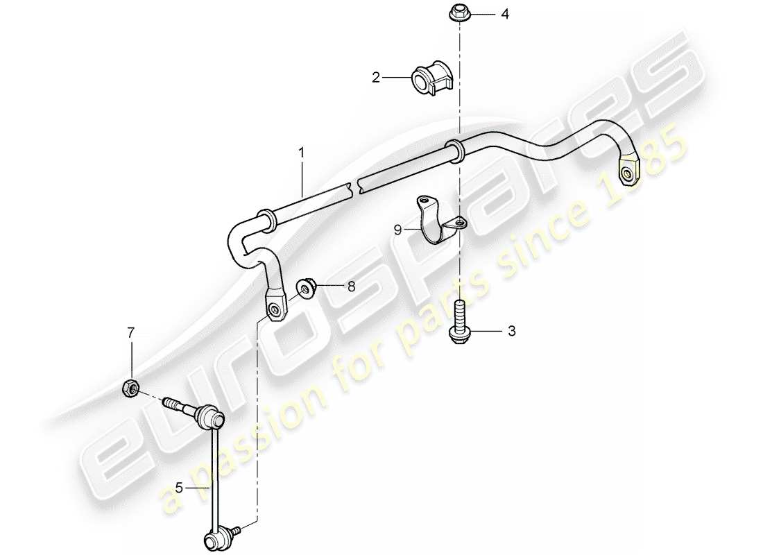 porsche 2009 997-2 turbo / gt2 stabilisateur schéma des pièces