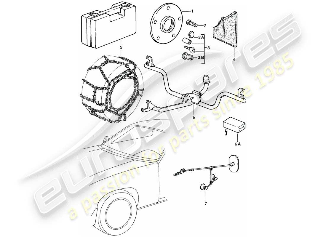 porsche 1983 (928) accessoires schéma des pièces