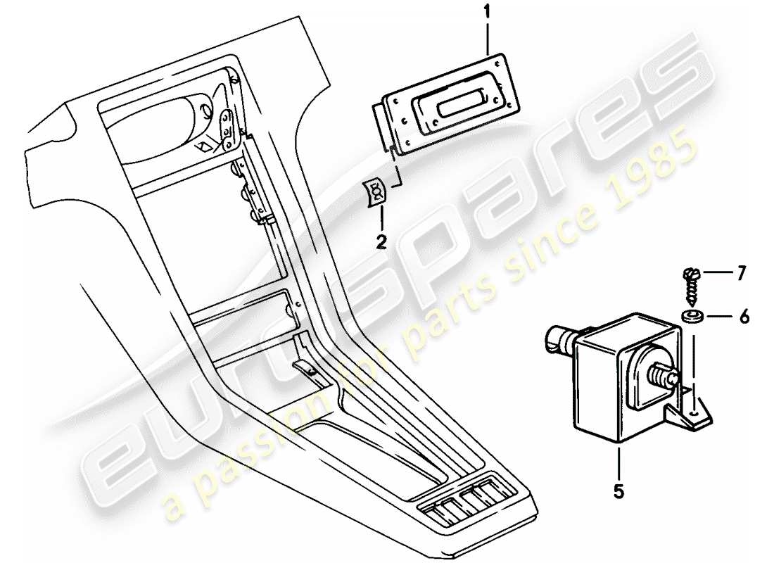 porsche 1986 (928) diagramme de pièce d'horloge