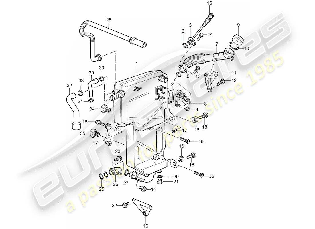 porsche 2009 997-2 turbo / gt2 lubrification du moteur schéma des pièces