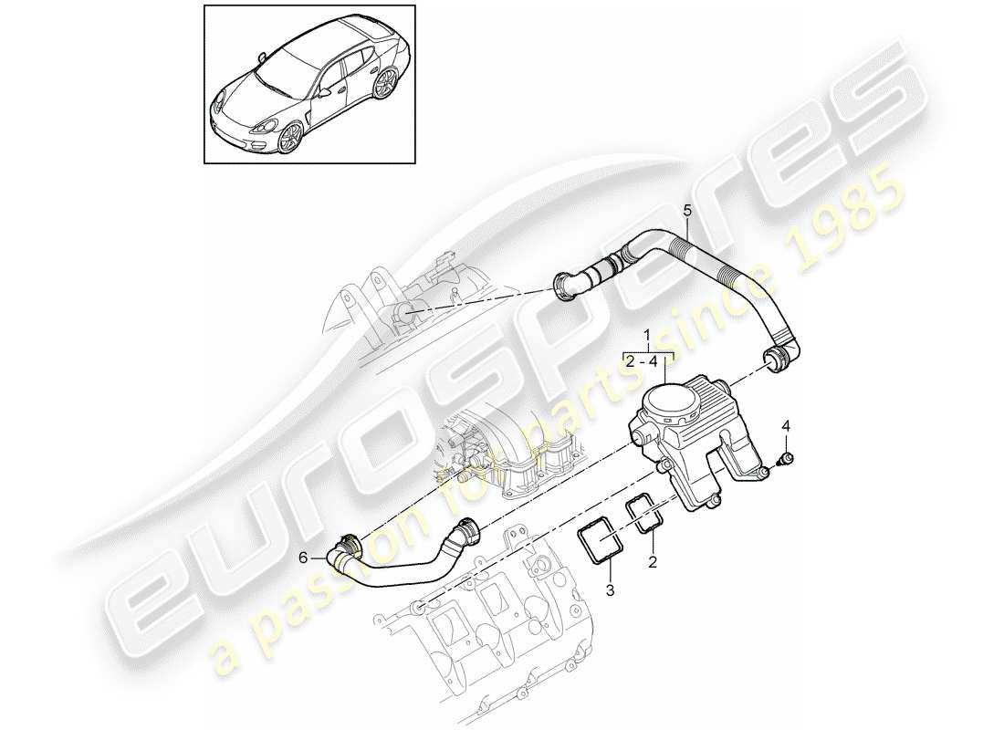 porsche 2011 (panamera 970) carter schéma des pièces