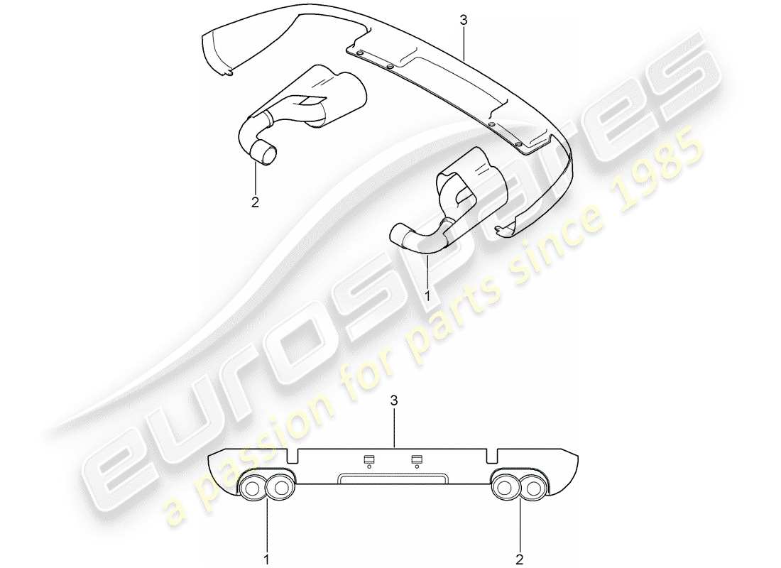 porsche 2018 (tequipment cayenne) echappement schéma des pièces