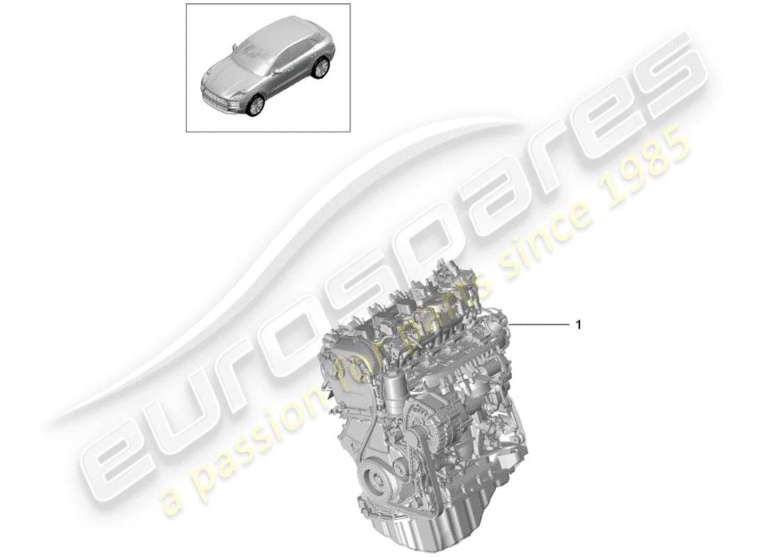 porsche 2019 (macan) moteur de remplacement schéma des pièces