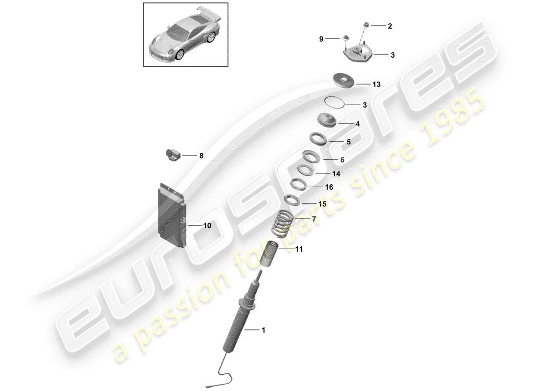 porsche 2019 (991-2 turbo) amortisseur de vibrations schéma des pièces