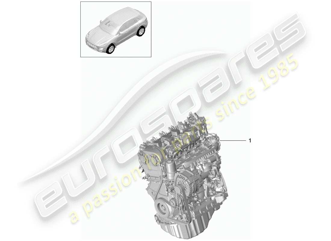 porsche 2016 (macan) moteur de remplacement schéma des pièces