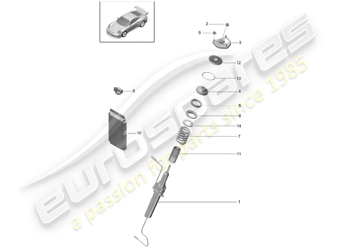 porsche 2015 (991-1 turbo) amortisseur de vibrations schéma des pièces