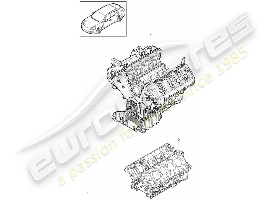 porsche 2011 (panamera 970) long bloc schéma des pièces