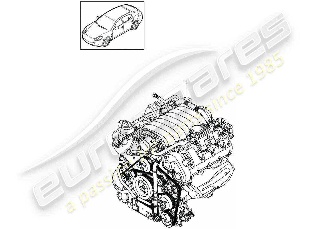 porsche 2013 (panamera 970) moteur de remplacement schéma des pièces