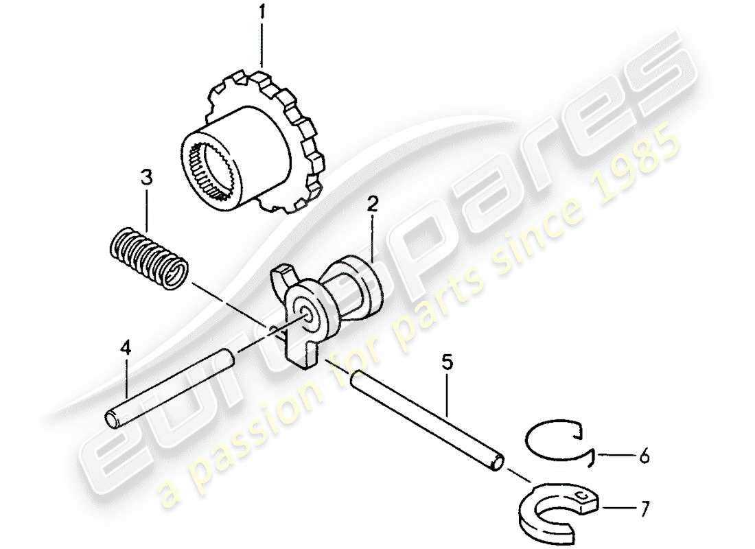 porsche 1994 (968) tiptronic - serrure de stationnement schéma des pièces
