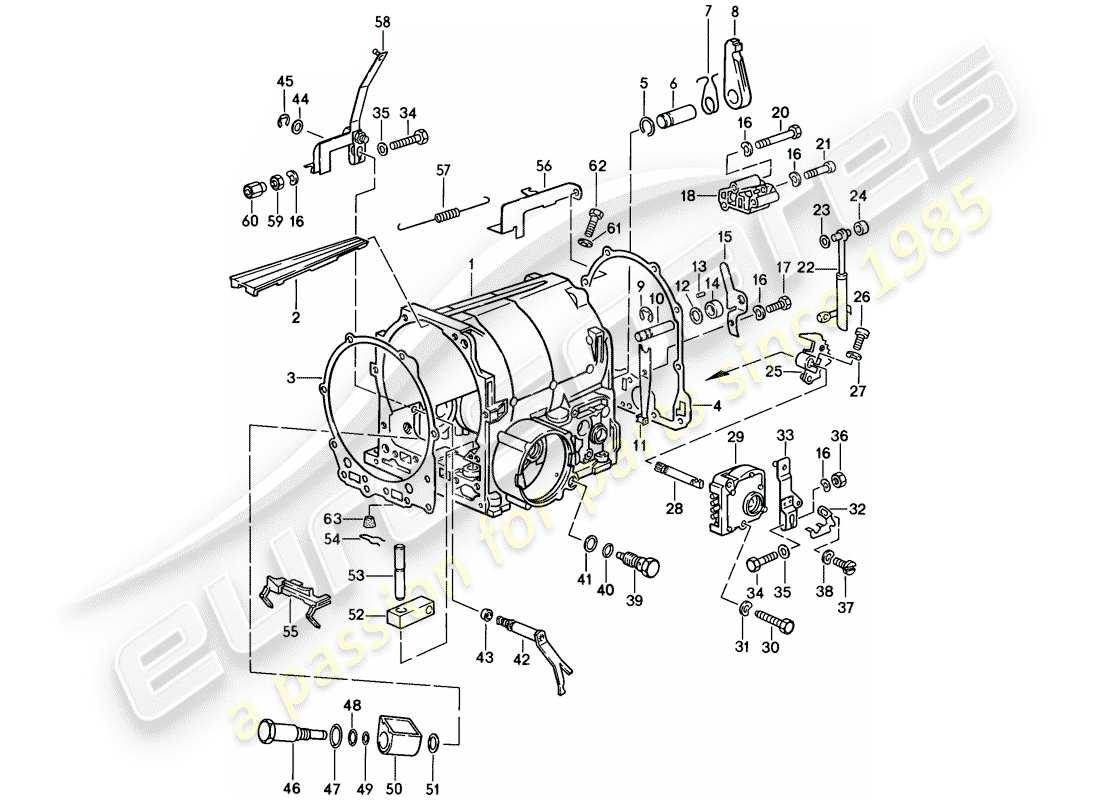 porsche 1983 (928) transmission automatique - carter de transmission - 2 - d - mj 1983>> - mj 1983 schéma des pièces
