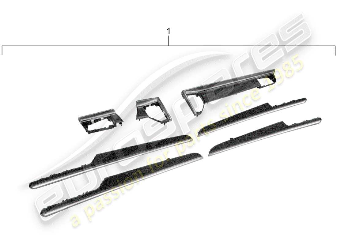 porsche 2016 (tequipment macan) garniture pour tableau de bord schéma des pièces