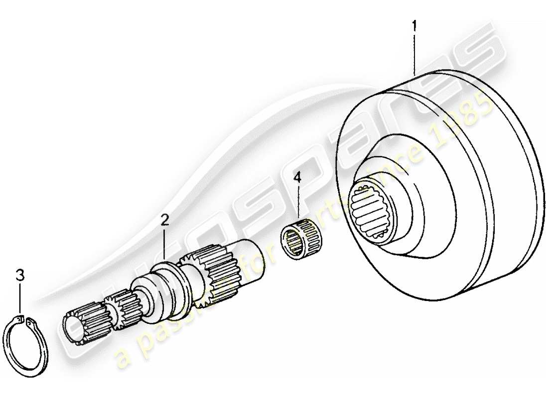porsche 1998 (993) embrayage visqueux schéma des pièces