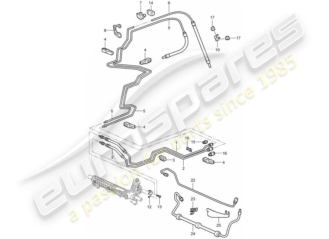 porsche 2009 997-2 turbo / gt2 direction assistée schéma des pièces
