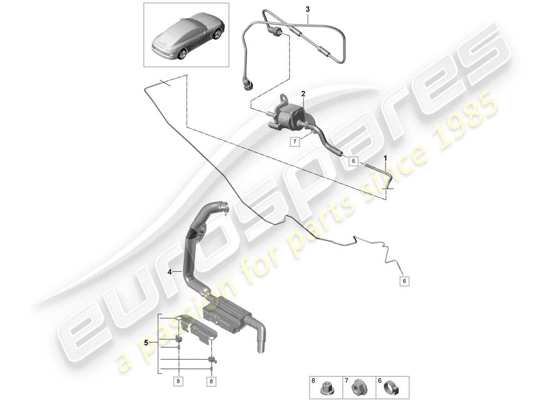 porsche 2020 (panamera 971-1) chauffage d'appoint schéma des pièces