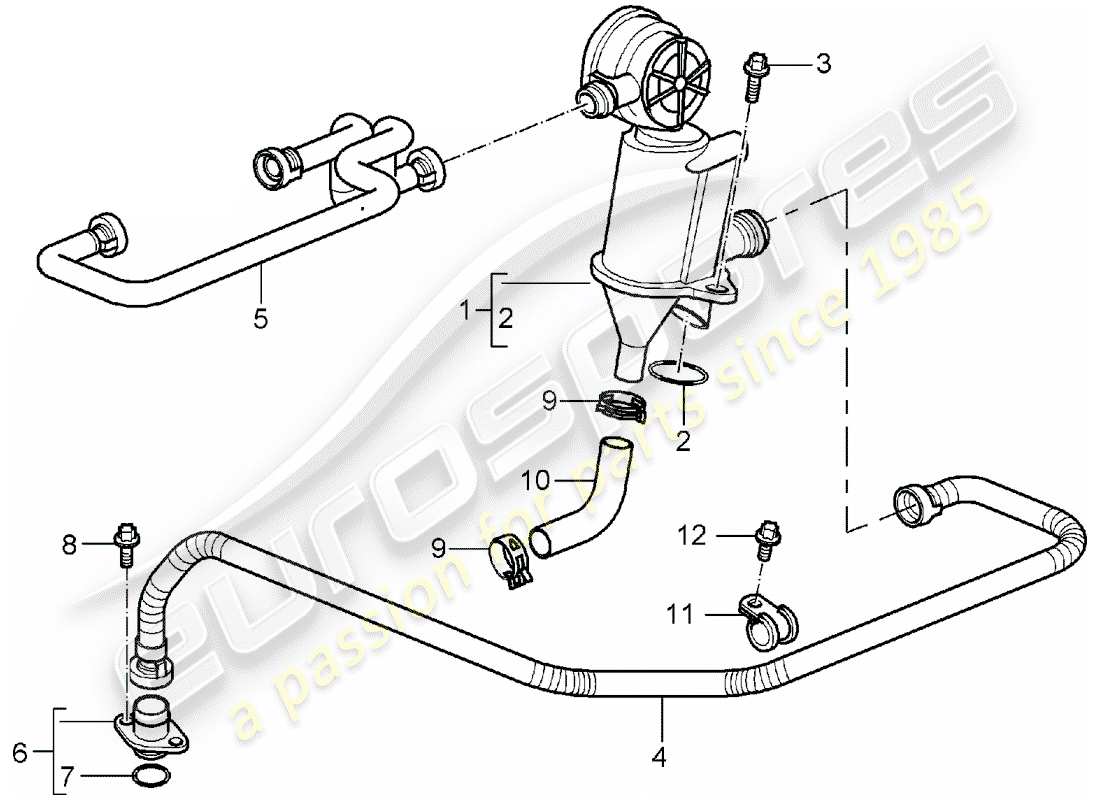 porsche 2005 (987 boxster) carter moteur schéma des pièces