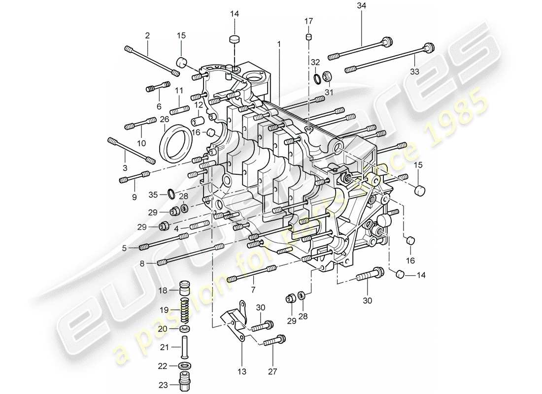 porsche 2009 997-2 turbo / gt2 carter moteur schéma des pièces
