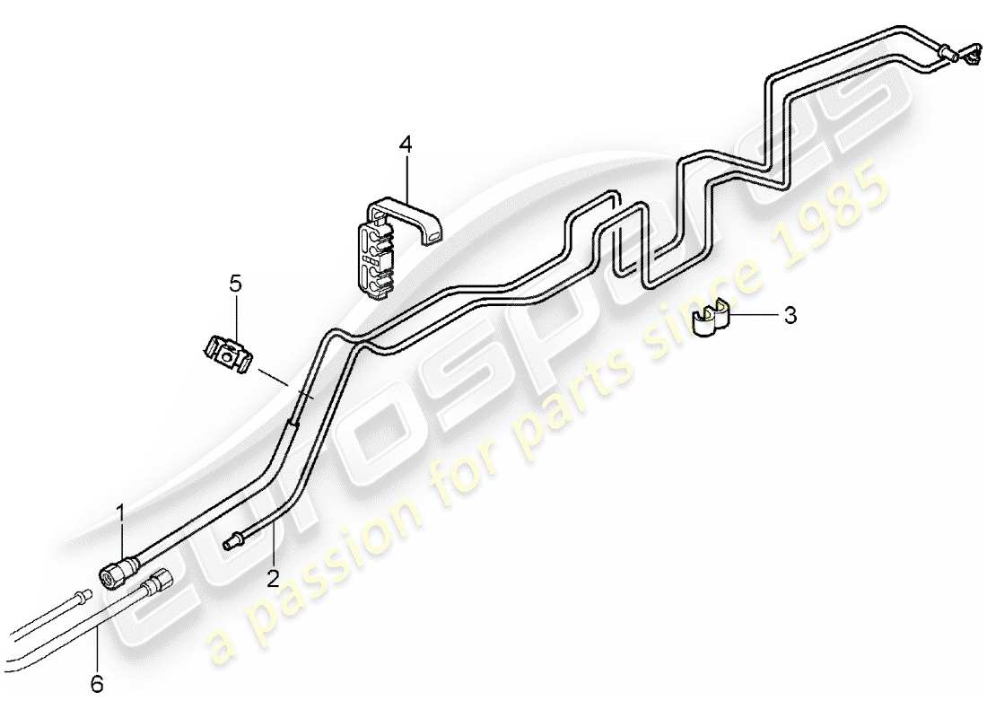 porsche 2005 (997-1) système de carburant schéma des pièces
