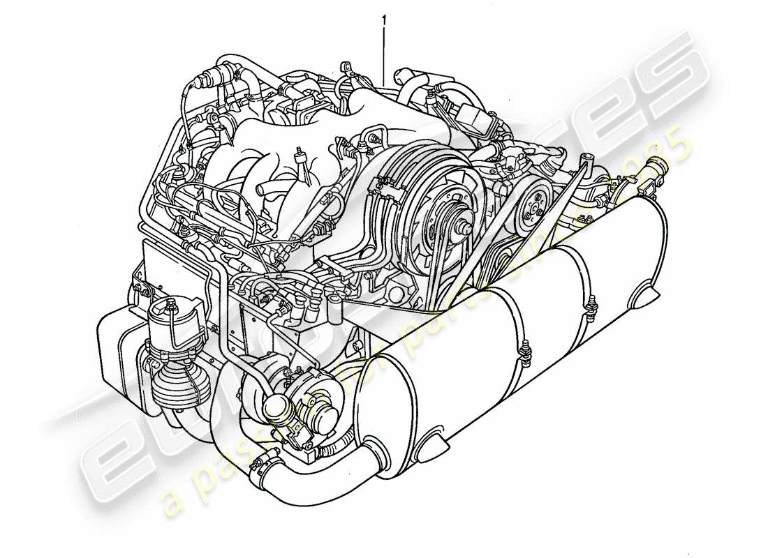 porsche 1987 (959) moteur de remplacement schéma des pièces