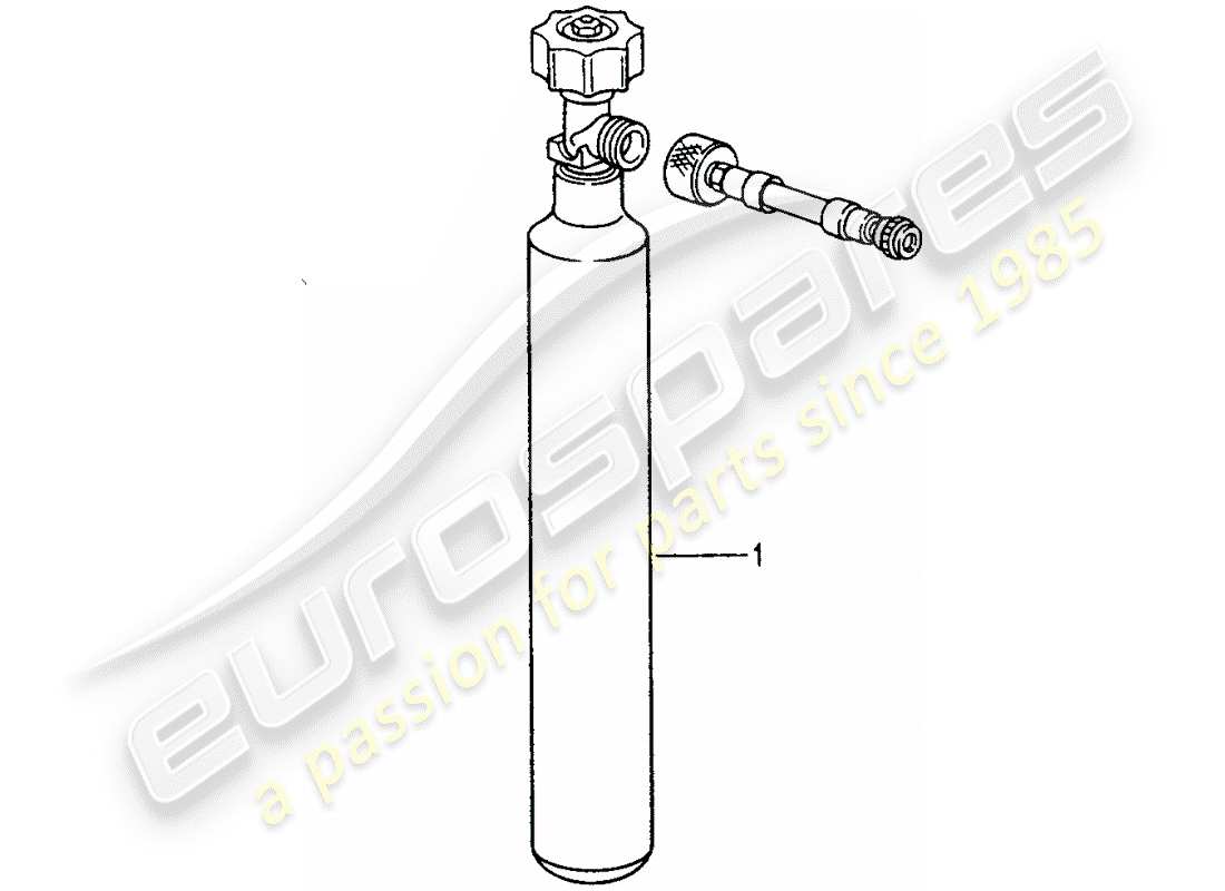 porsche 1966 (refurbished and exchange catalogue) bouteille d'air comprime schéma des pièces