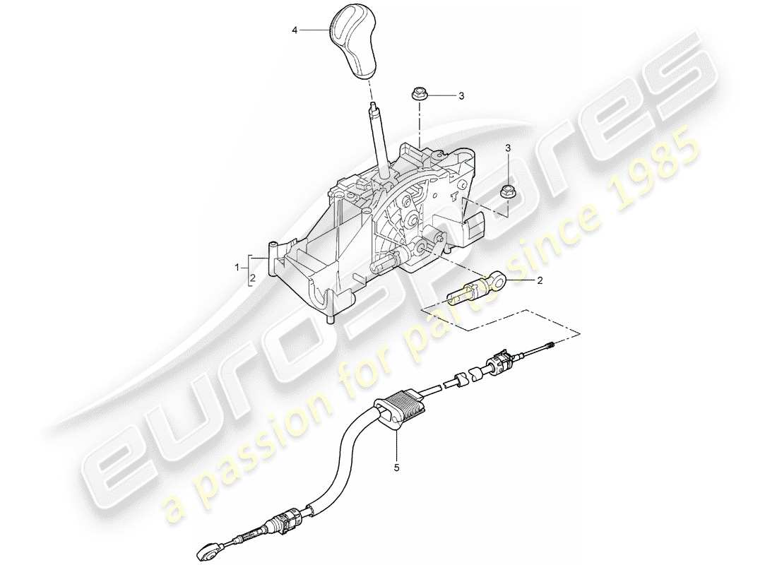 porsche 2005 (997-1) levier sélecteur schéma des pièces