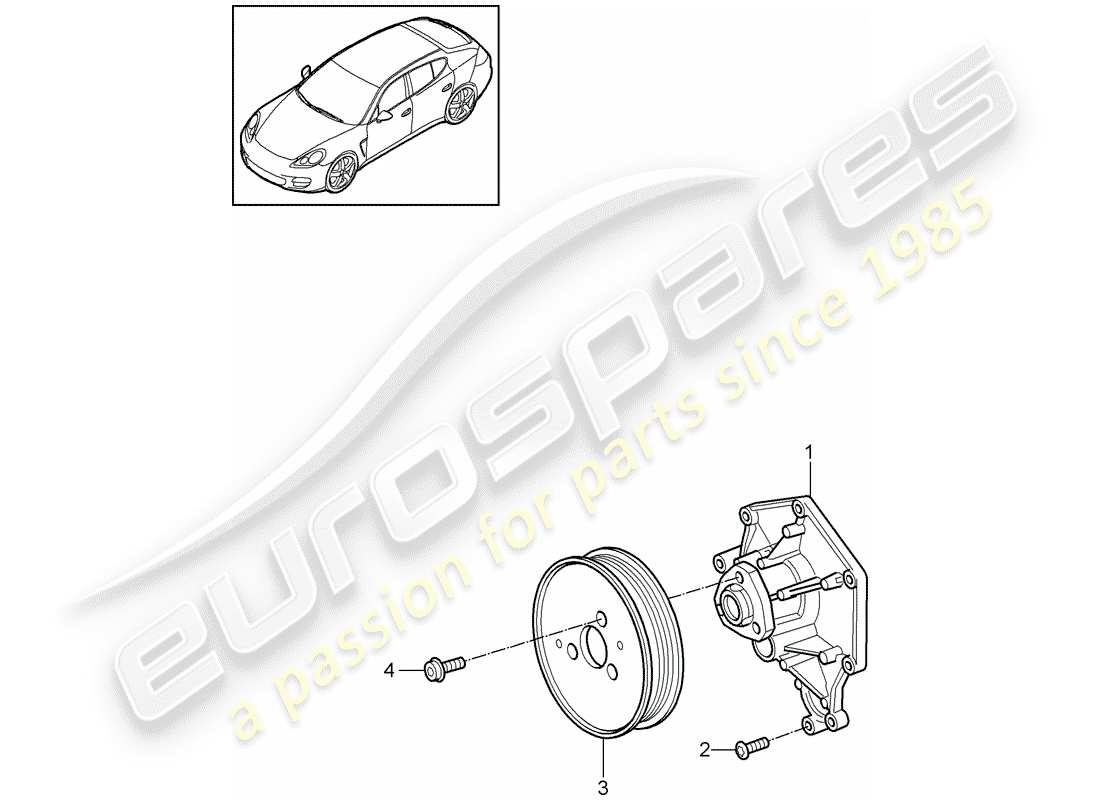 porsche 2015 (panamera 970) pompe à eau schéma des pièces