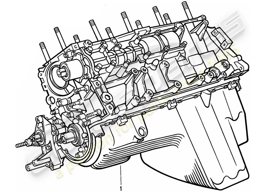 porsche 1986 (924s) moteur court - carter moteur schéma des pièces