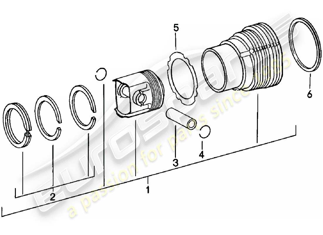 porsche 911 (1979) cylindre à pistons - voir informations techniques - gr.1 nr. 30 diagramme de pièce