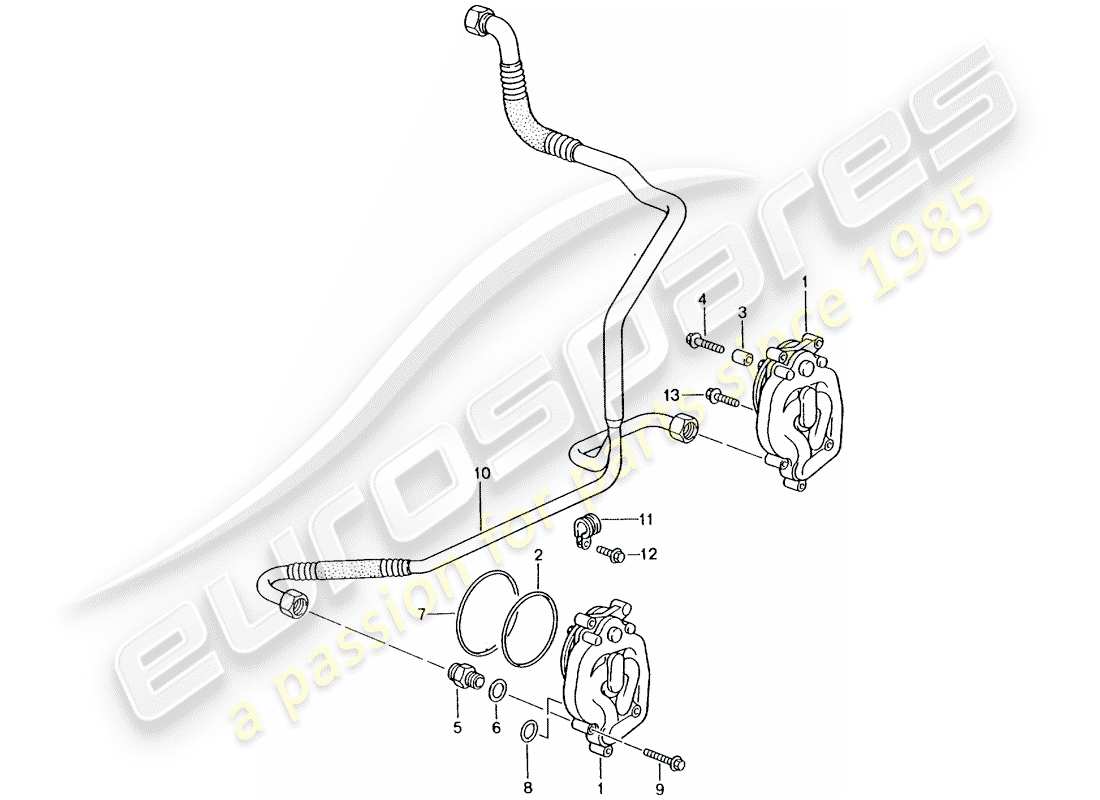 porsche 2002 (996 turbo / gt2) alimentation en huile - conduite de retour schéma des pièces