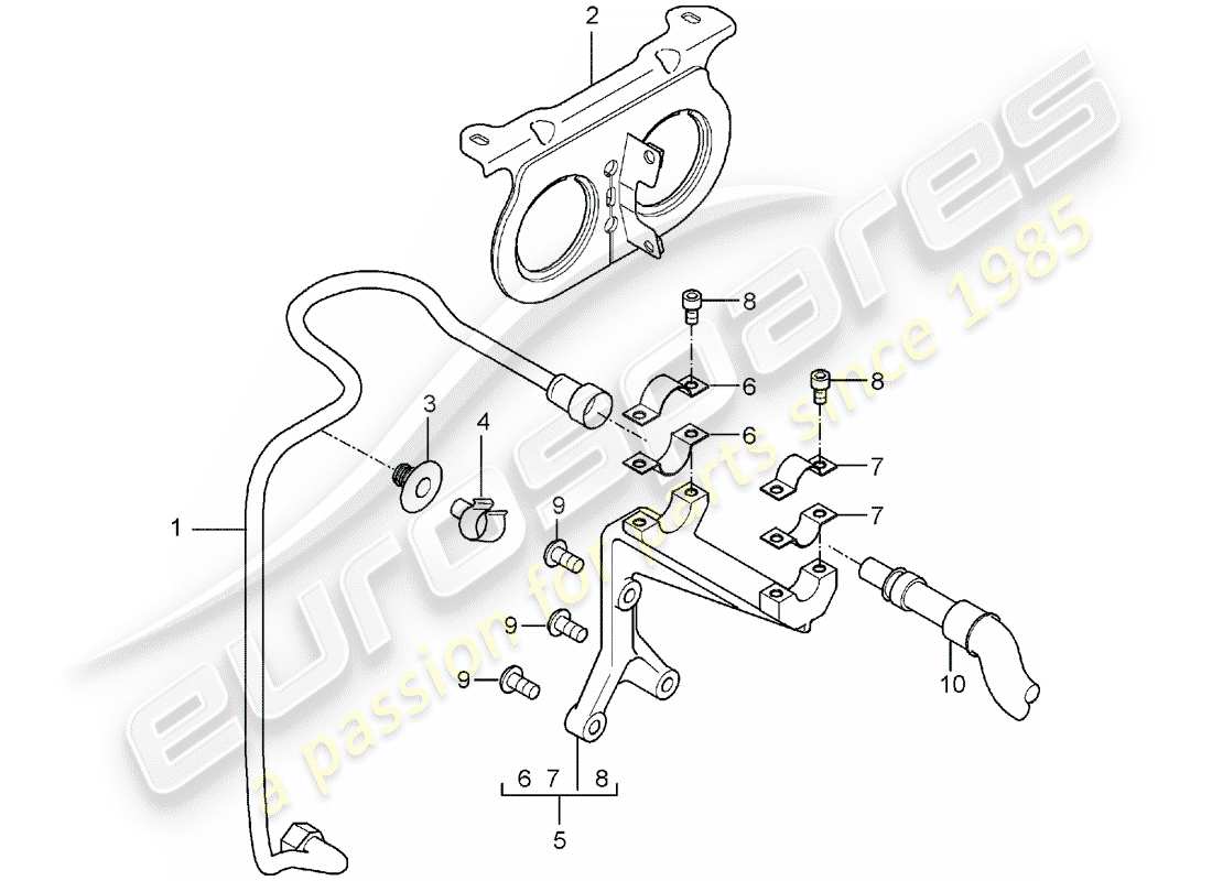porsche 2004 (carrera gt) système de carburant schéma des pièces