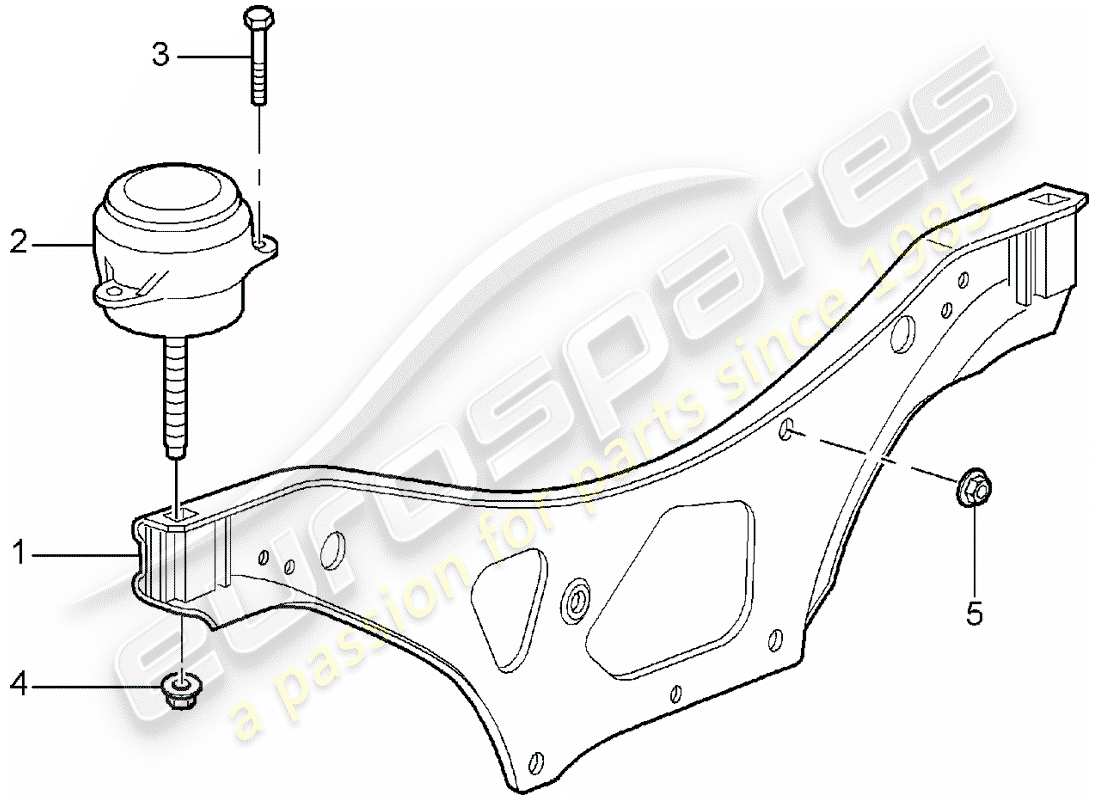 porsche 2007 (997-1) suspension du moteur schéma des pièces