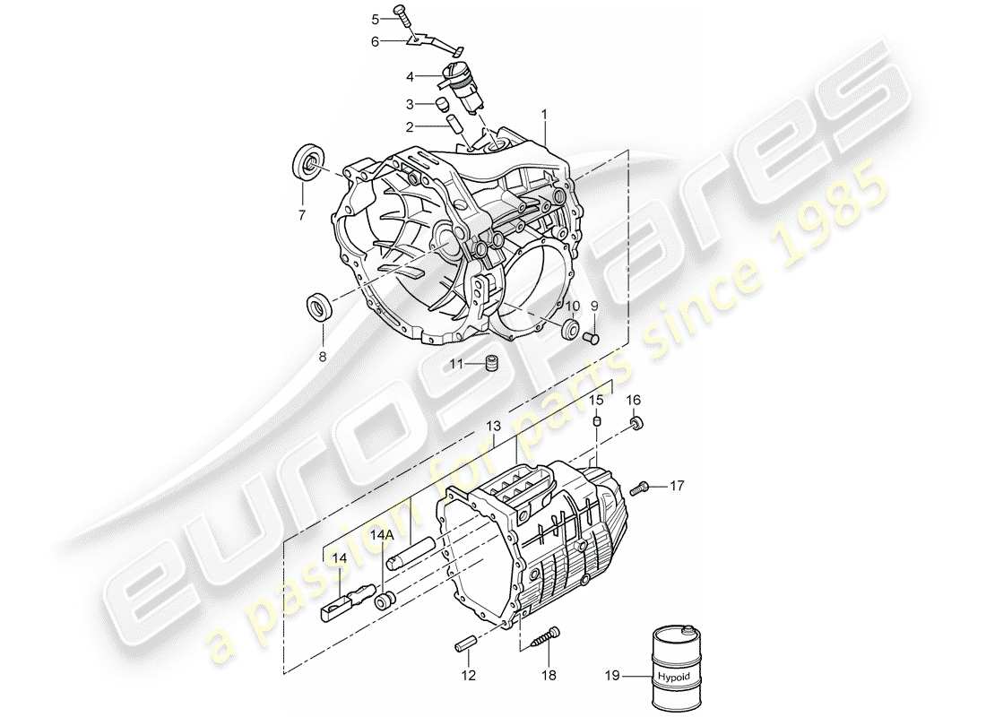 porsche 2005 (987 boxster) transmission de remplacement schéma des pièces