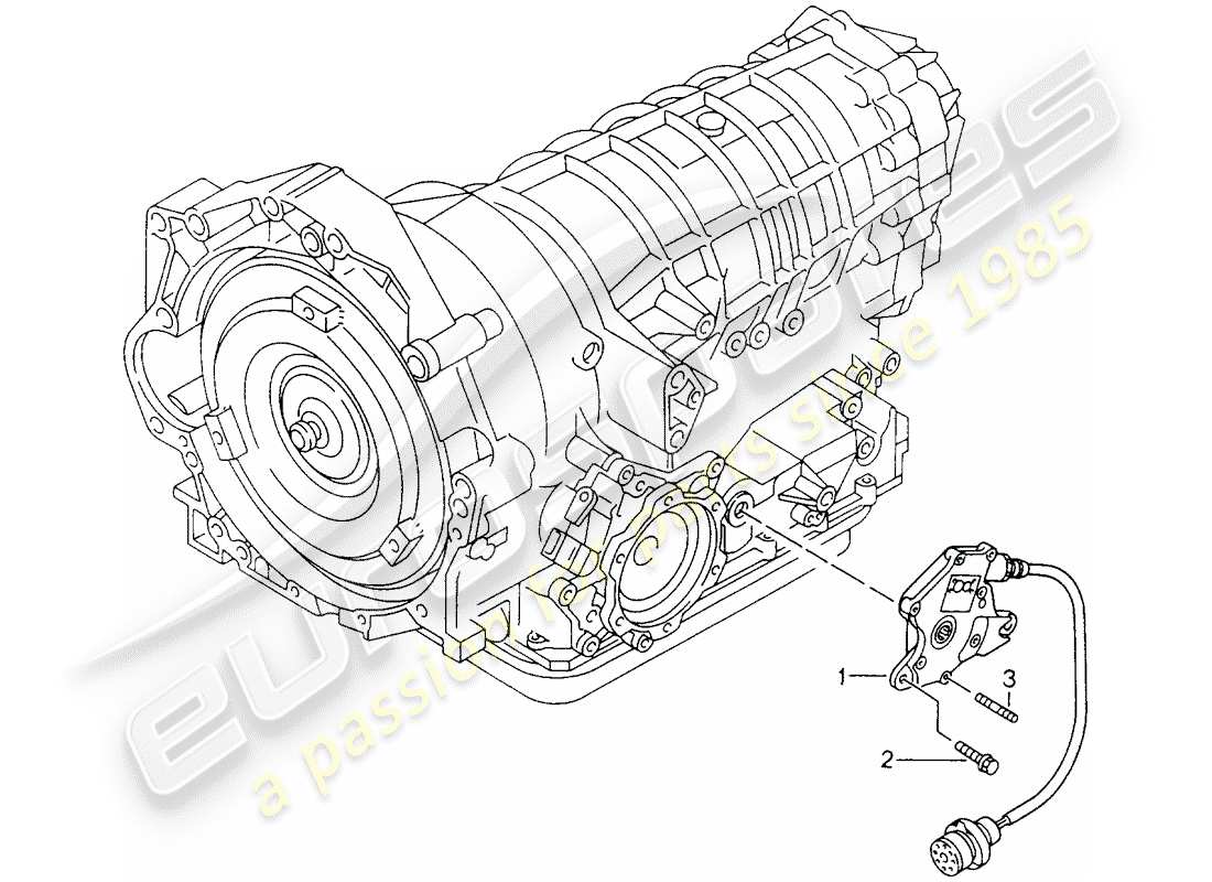 porsche 2002 (986 boxster) tiptronic - commutateur de transmission schéma des pièces