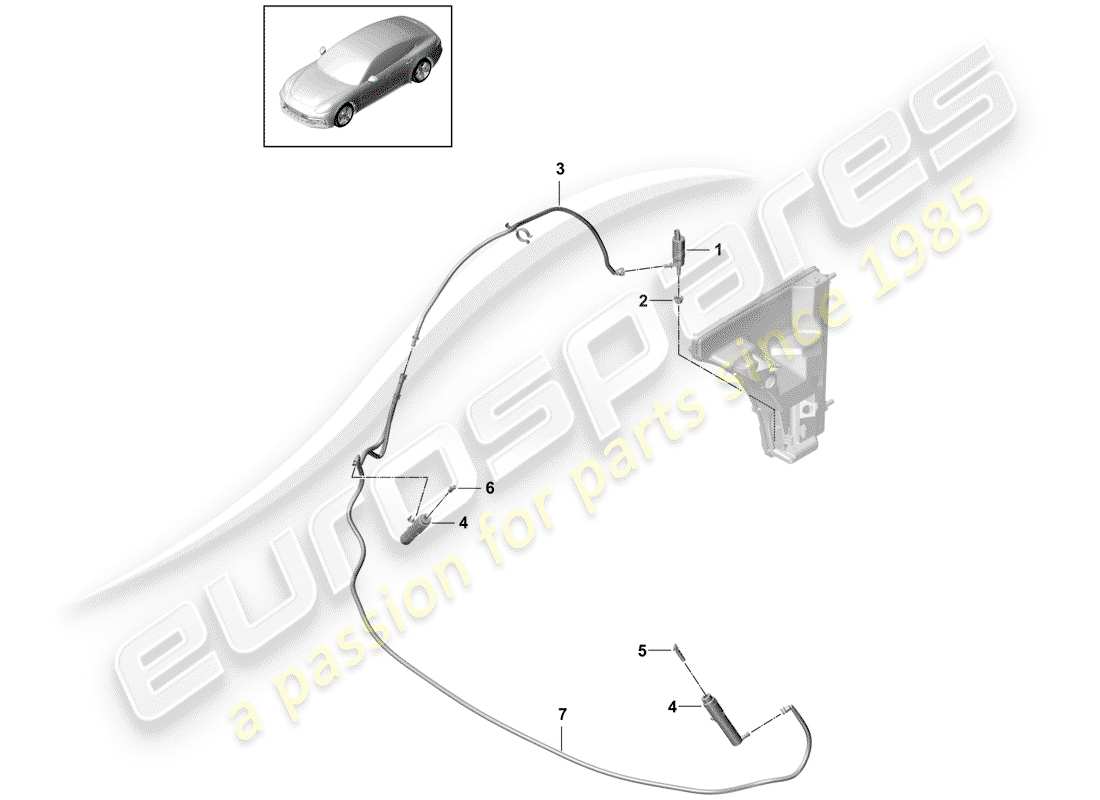 porsche 2019 (panamera 971-1) système de lave- rondelle schéma des pièces