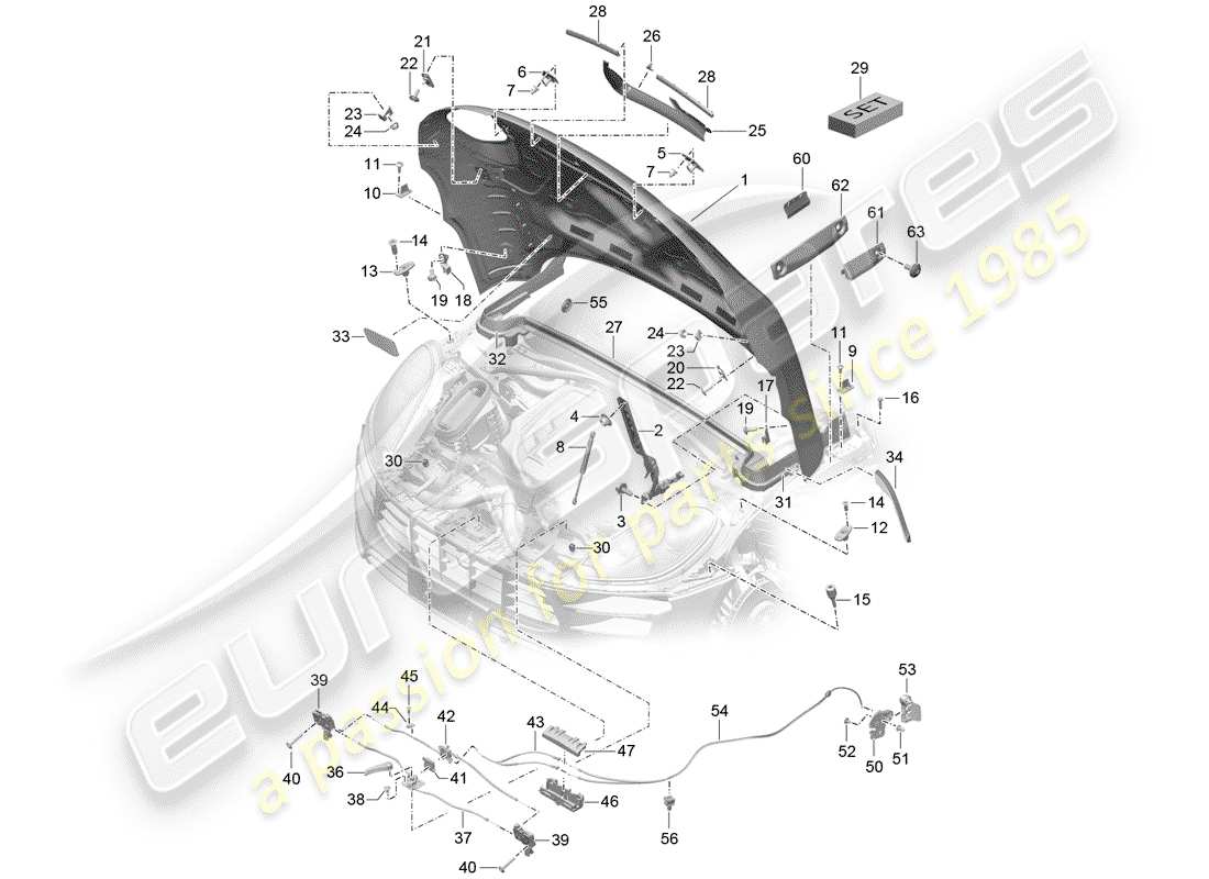 porsche 2014 (macan) couverture diagramme de pièce