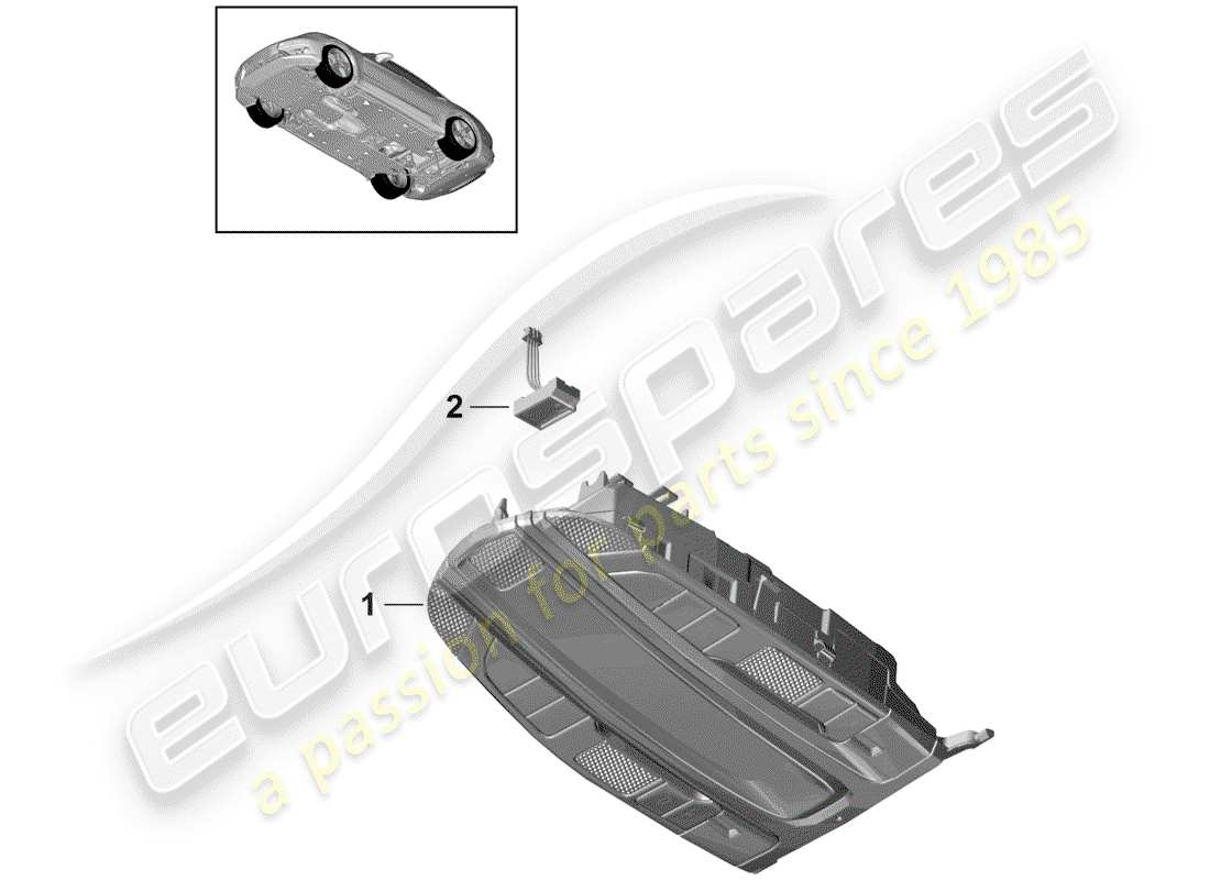 porsche 2017 (panamera 971-1) schéma des pièces du support