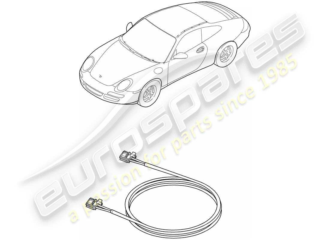 porsche 2005 (997-1) fibre optique légère schéma des pièces