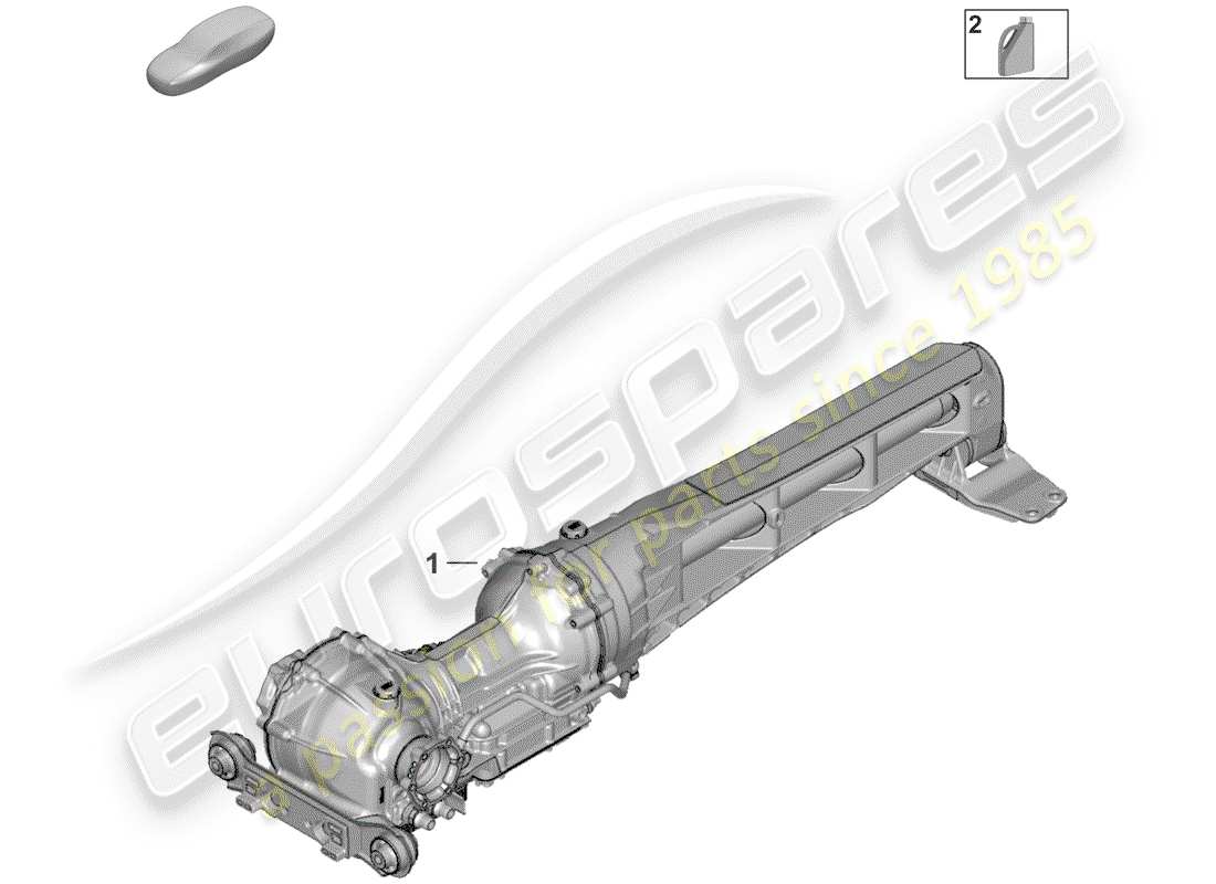 porsche 2020 (992-1) différentiel d'essieu avant schéma des pièces